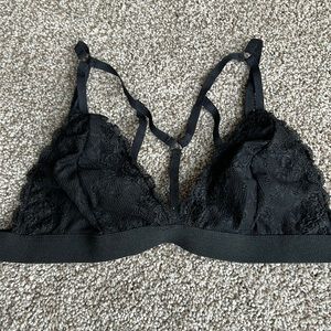 Black lace bralette